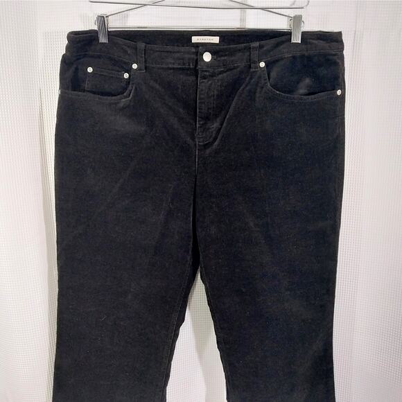 JONES NEW YORK! ESPRESSO BROWN FINE WALE CORDUROY STRAIGHT LEG PANTS! SZ 18 - Picture 3 of 11